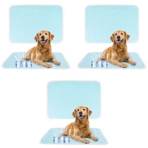 Qpets® Small Dog Mat 100X75cm Stylish Bed Pet Sleeping Pad for Summer Heat Relief Easy to Clean Design Supports Pets Up to 90lbs 3PCS Qpets® Small Dog Mat 100X75cm Stylish Bed Pet Sleeping Pad for Summer Heat Relief Easy to Clean Design Supports Pets Up to 90lbs 3PCS